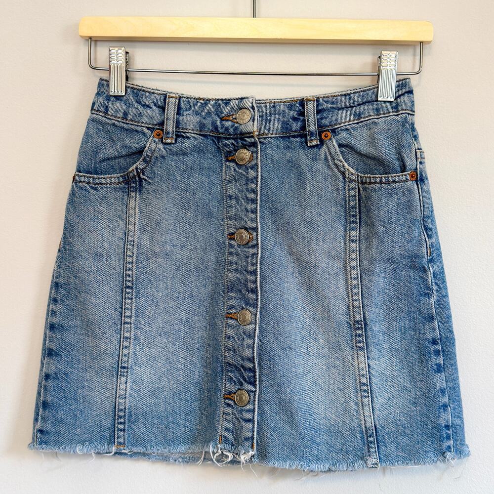 Topshop Women's Jean Skirt Size 2 | Button-front